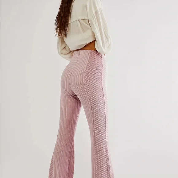 Slim Pull-On Velvet Flare Pants - Picture 2 of 2